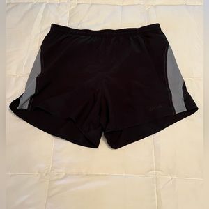 ASICS/men’s athletic shorts, M, black & gray